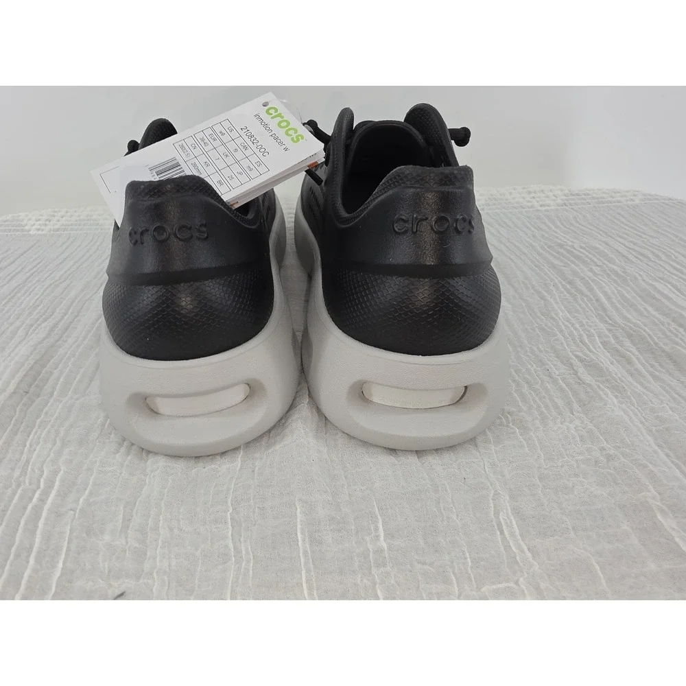New Crocs InMotion Pacer Sneakers Black Womens Size 9 Lace Up Comfort Shoes